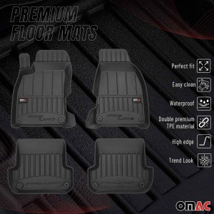 Audi A4 Floor Mat - Omac - Proline Premium TPE 4 Pcs - Black - '01-'04